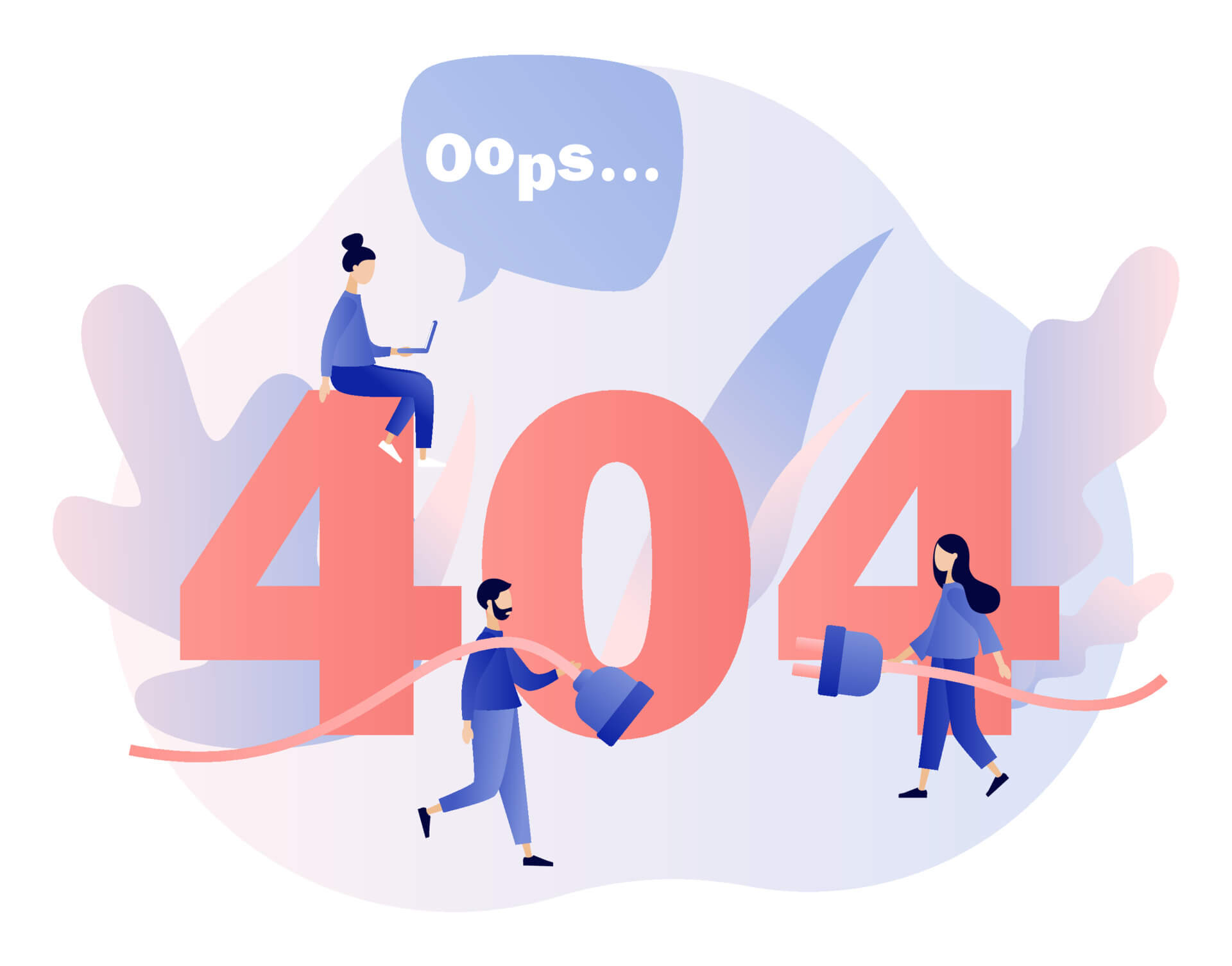 Illustration depicting 404 error